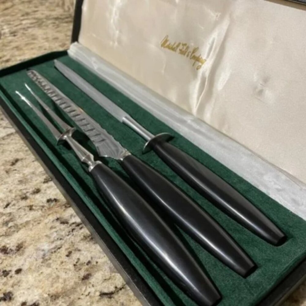 Vintage Sheffield Carving Set